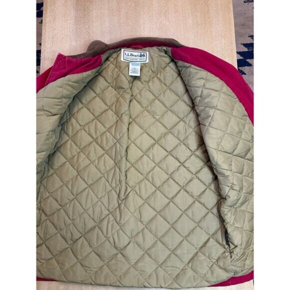 Vintage LL Bean Barn Jacket RED Medium - Picture 7 of 11